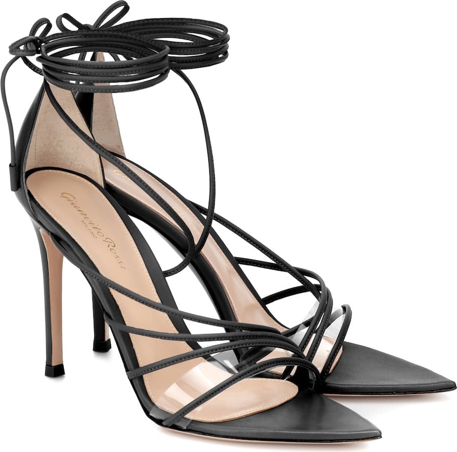 Gianvito Rossi PVC-trimmed leather sandals