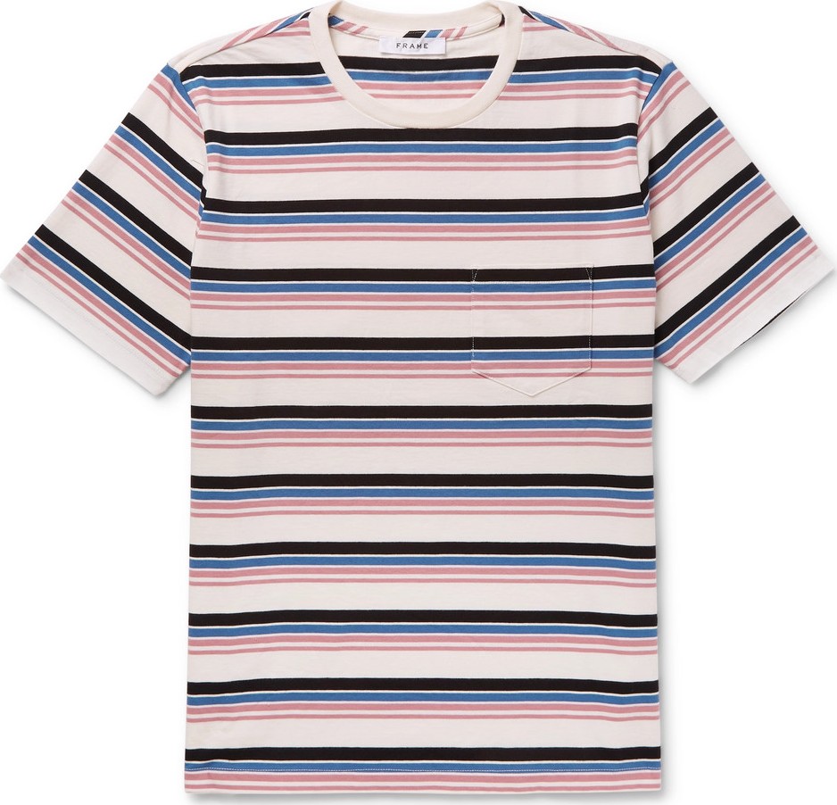 FRAME DENIM Striped Cotton-Jersey T-Shirt