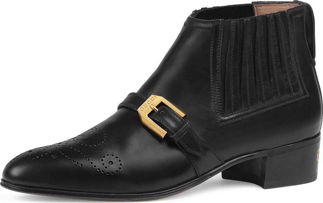 Gucci Worsh 40mm Smooth Leather Booties