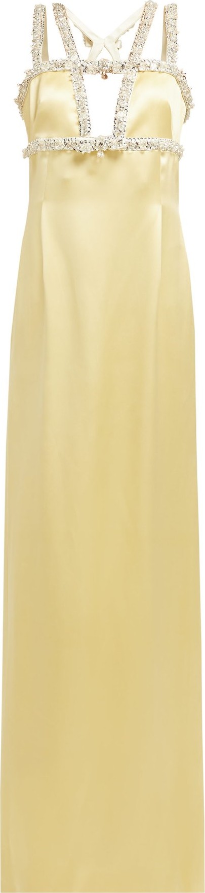 Miu Miu Crystal-embellished satin gown
