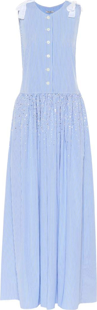 Miu Miu Striped cotton dress