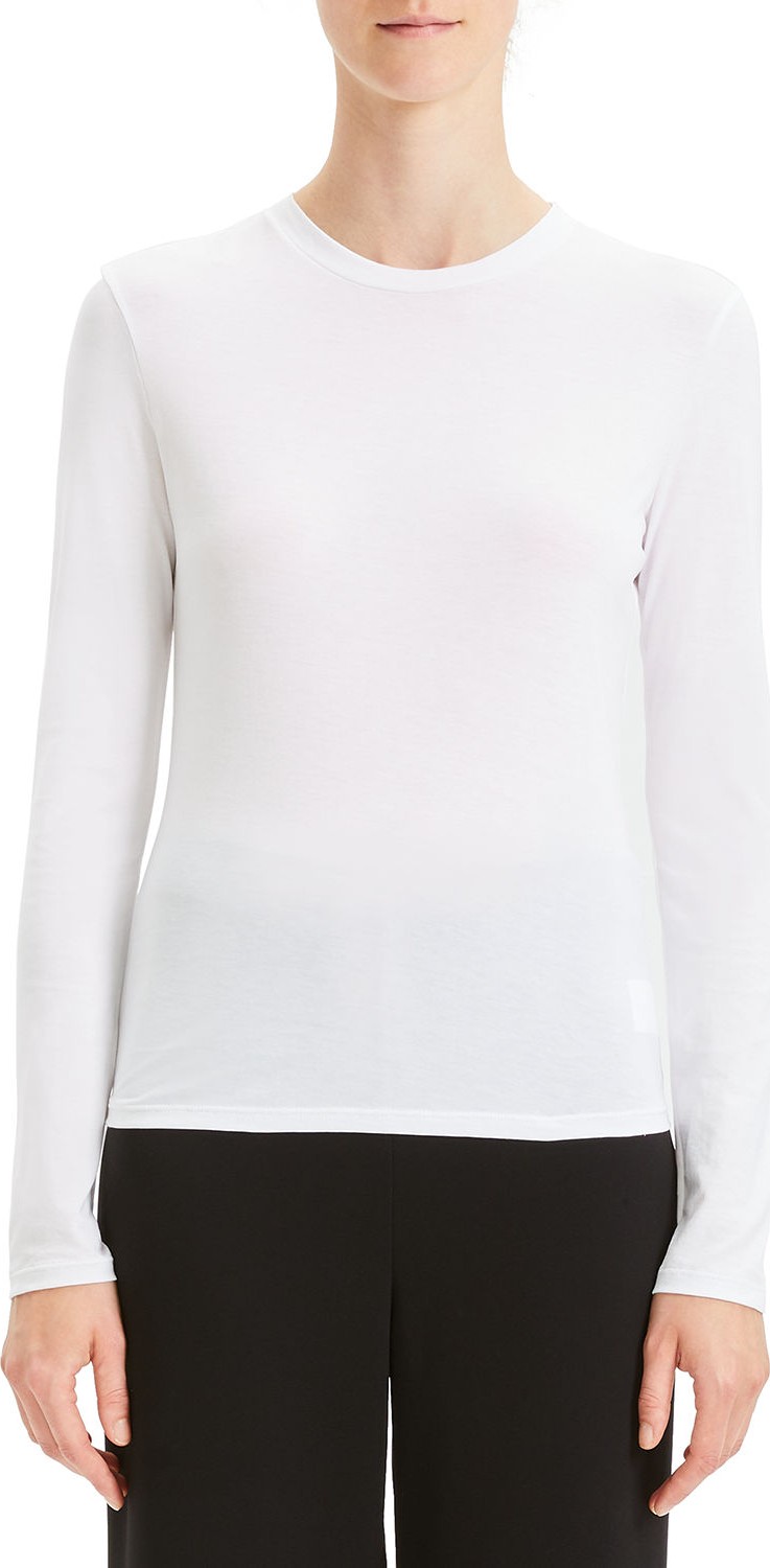 Theory Apex Long-Sleeve Crewneck Tiny Tee
