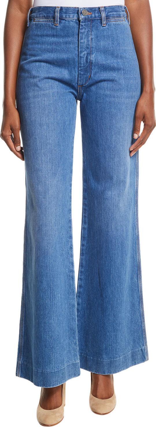 M.i.h Jeans Bay High-Rise Flared Wide-Leg Jeans
