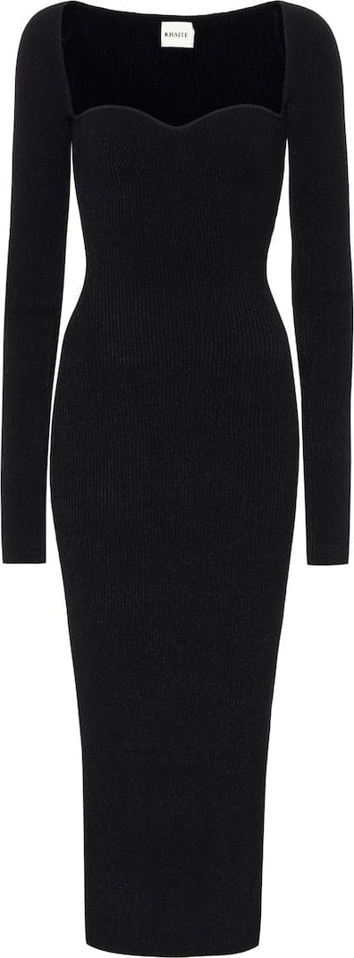 Khaite Beth ribbed-knit midi dress