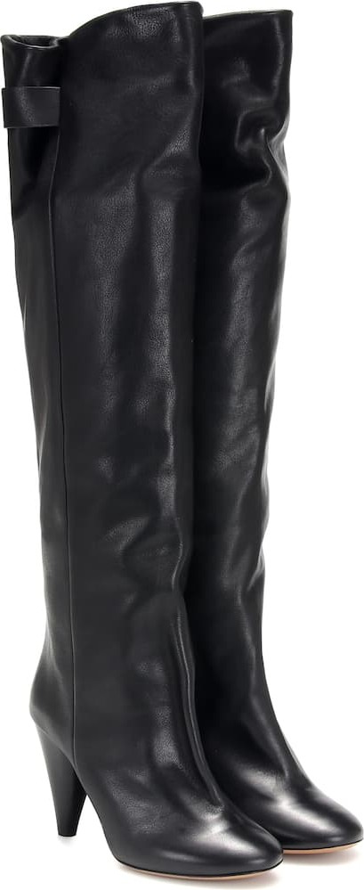 Isabel Marant Lacine leather over-the-knee boots