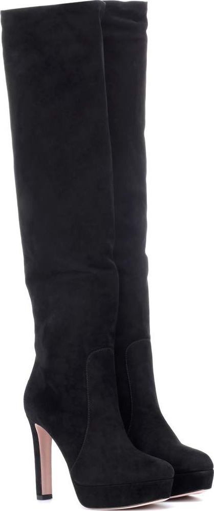 Prada Suede knee-high boots