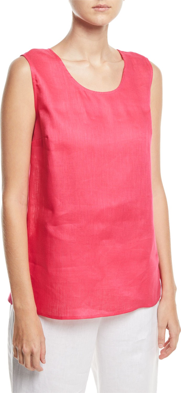 Caroline Rose Tissue-Linen Long Tank Top