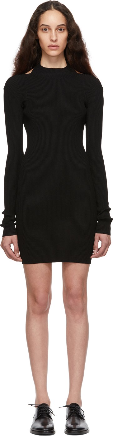 Helmut Lang Black Open Back Dress