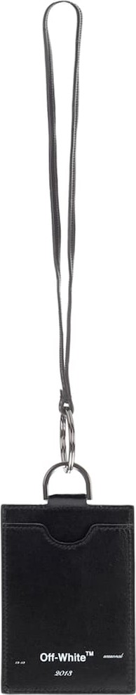 Off White Logo leather card holder