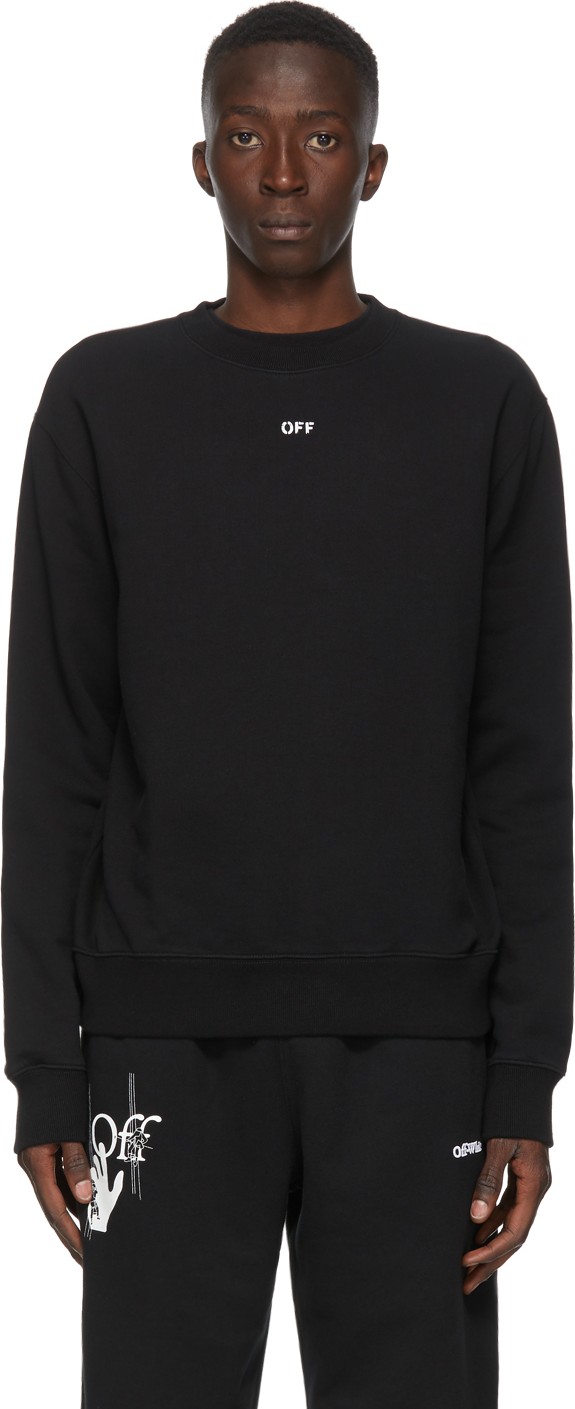 Off White Black Stencil Sweatshirt