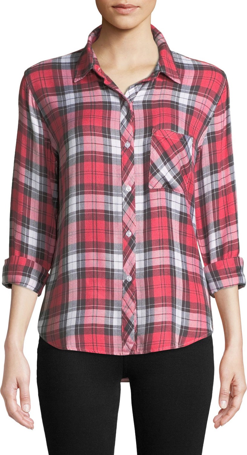RAILS Hunter Plaid Long-Sleeve Button-Front Top