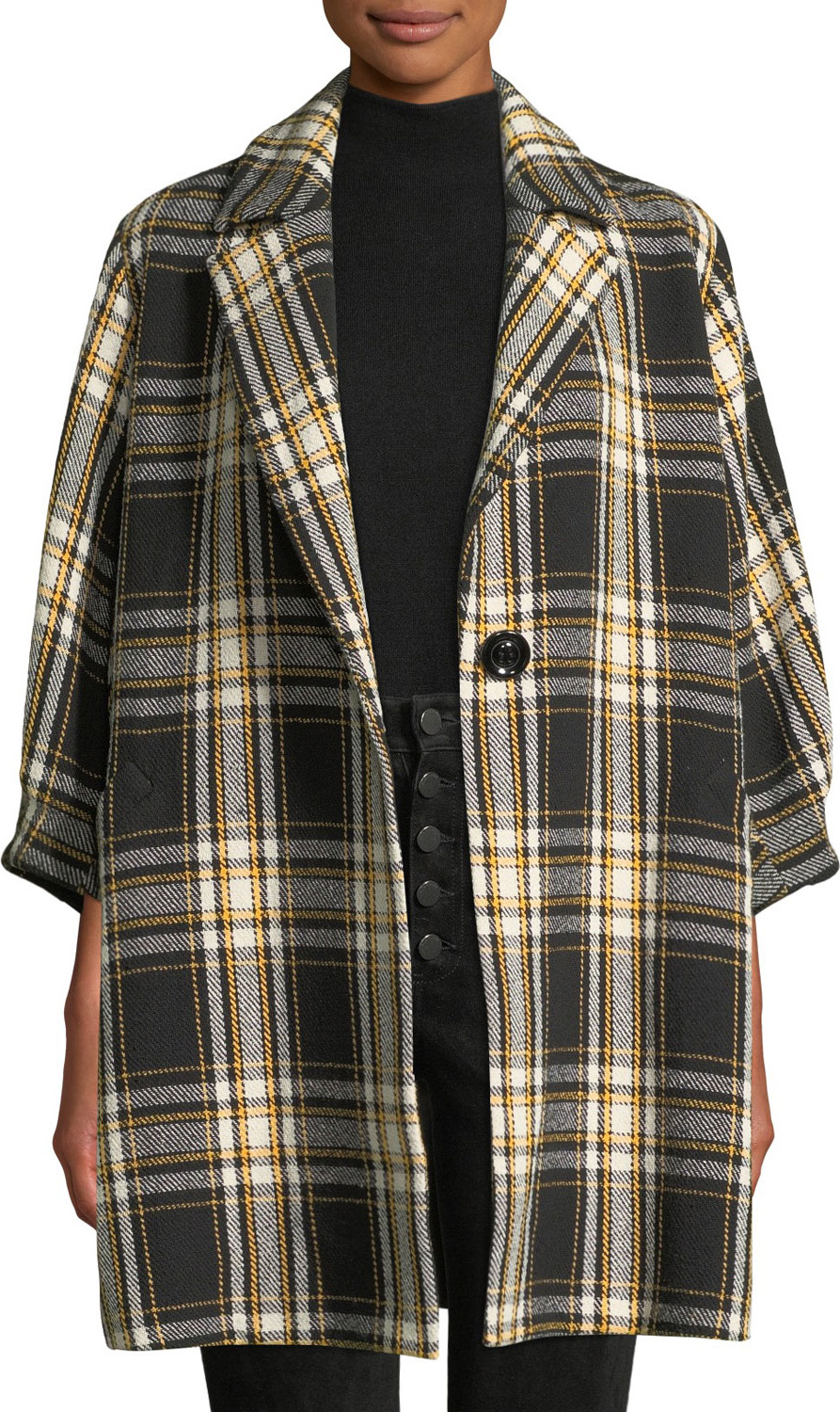 Alice + Olivia Lance Seamed Oversized Coat