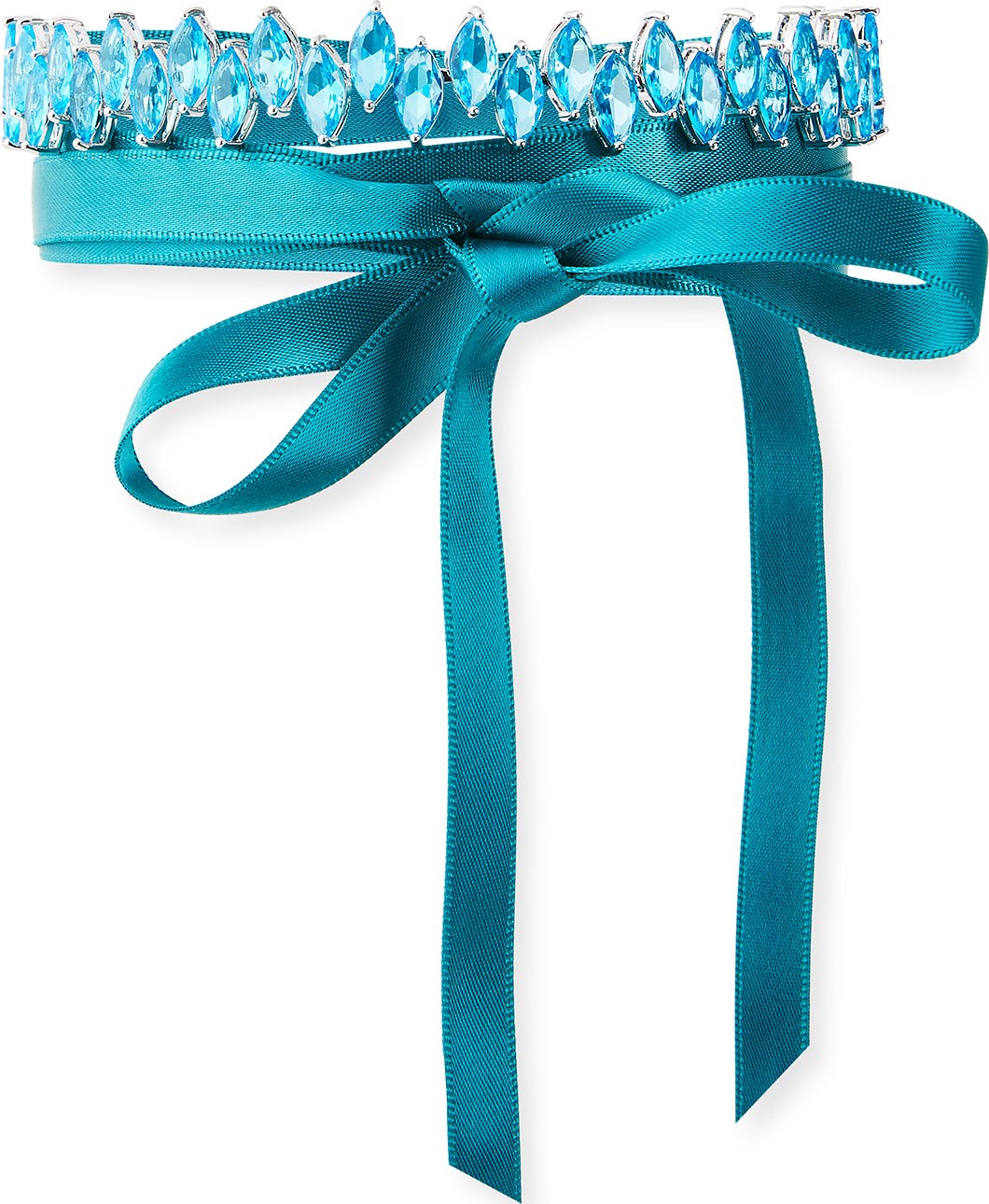 Fallon Monarch Jagged Crystal & Leather Choker