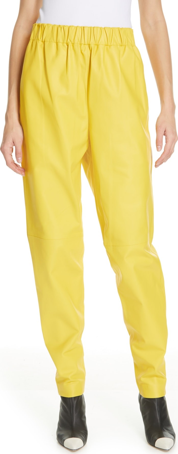 Tibi Pull-On Tissue Leather Pants