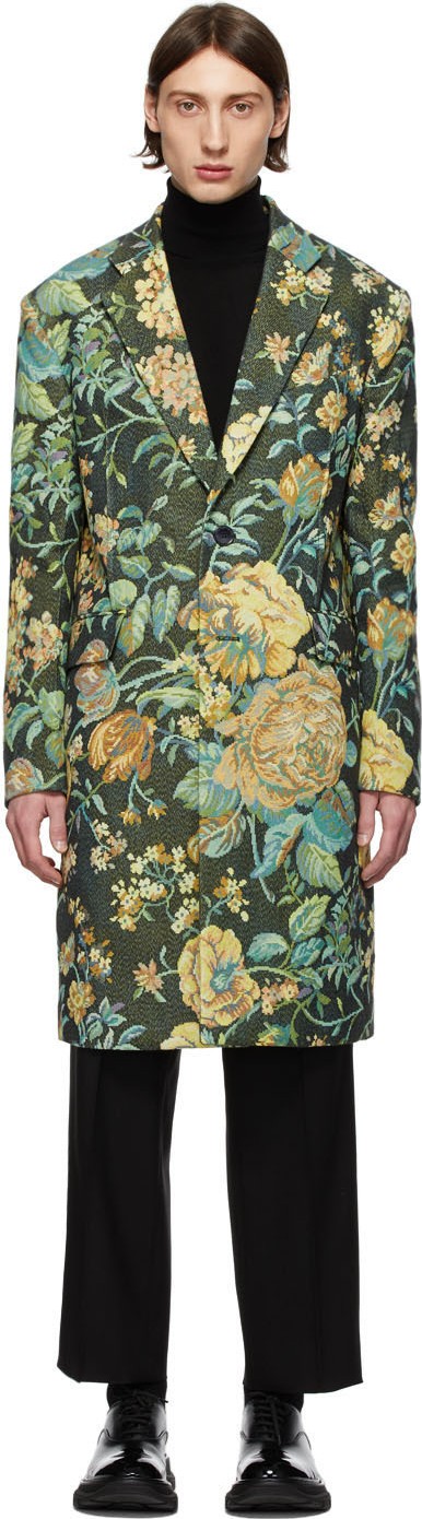 Givenchy Green Floral Over Coat