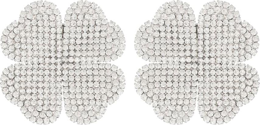 Alessandra Rich Crystal-embellished clip-on earrings
