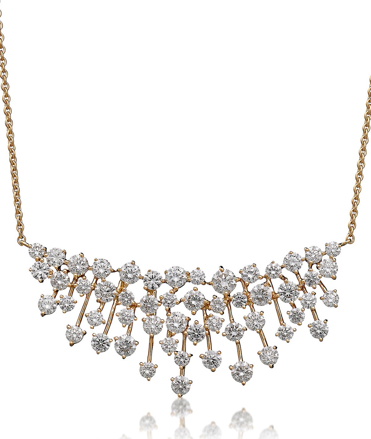 Hueb Luminus 18k Gold Diamond Bib Necklace