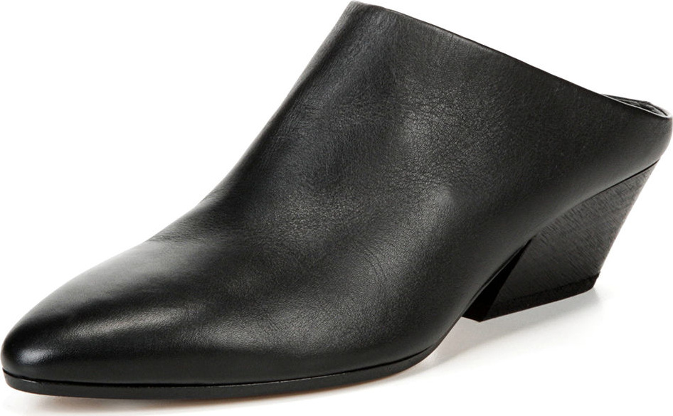 Vince Vigo Leather Block-Heel Mule