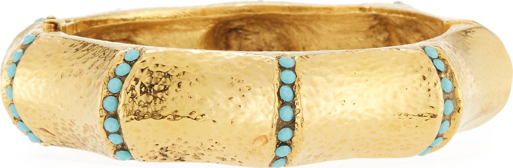 Jose & Maria Barrera Turquoise-Studded Bangle Bracelet