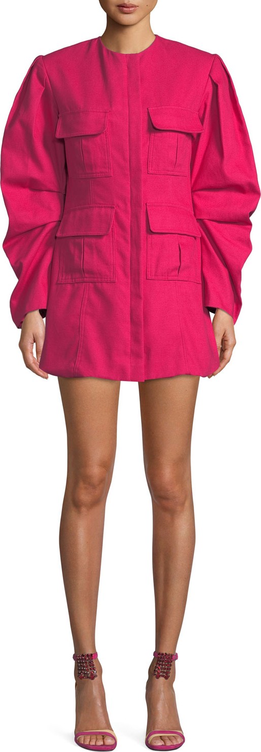 Maggie Marilyn Do Whatever It Takes Structured Tucked-Sleeve Dress