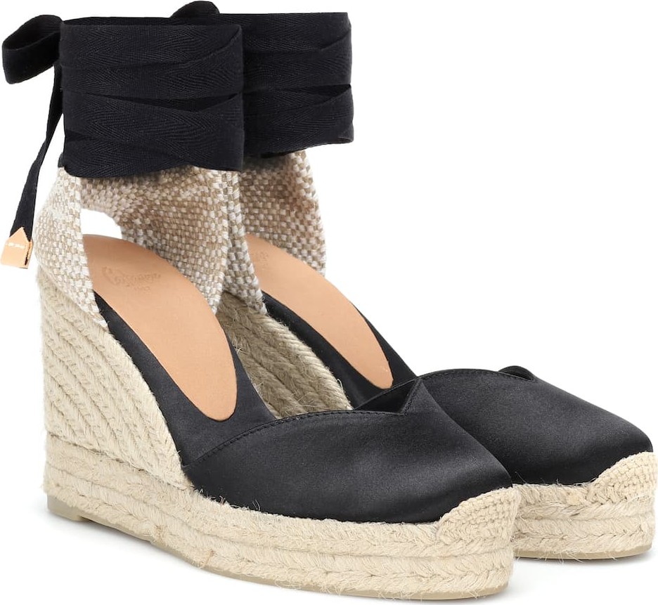Castaner Chiara satin wedge espadrilles