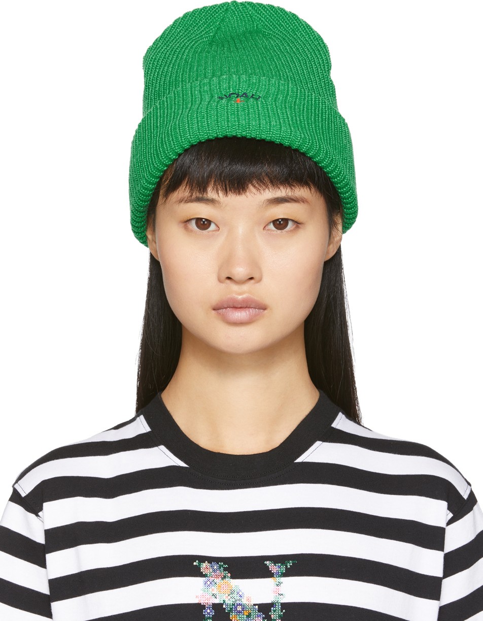 Noah NYC Green Core Logo Beanie
