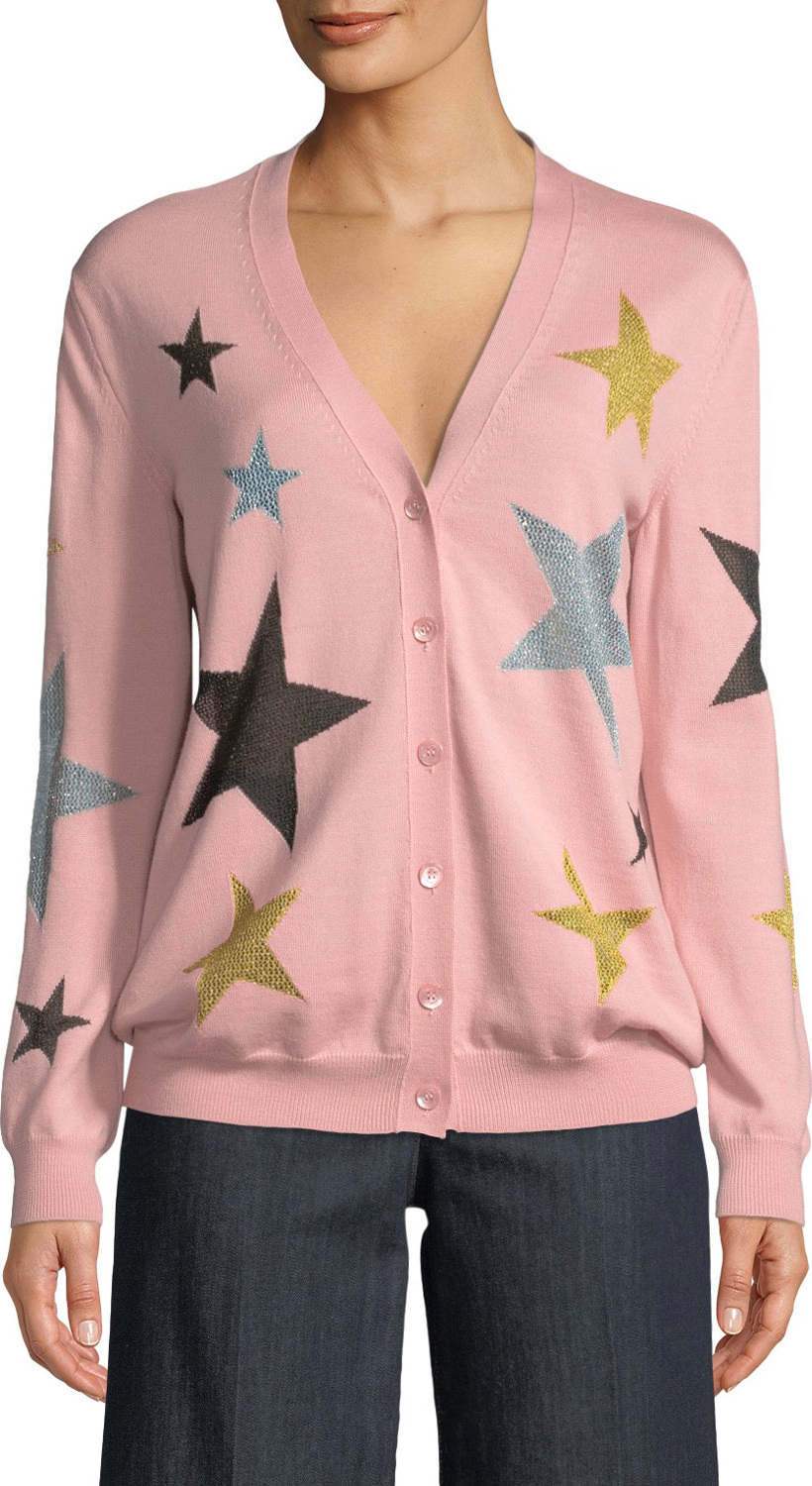 Boutique Moschino Star-Print Wool Cardigan