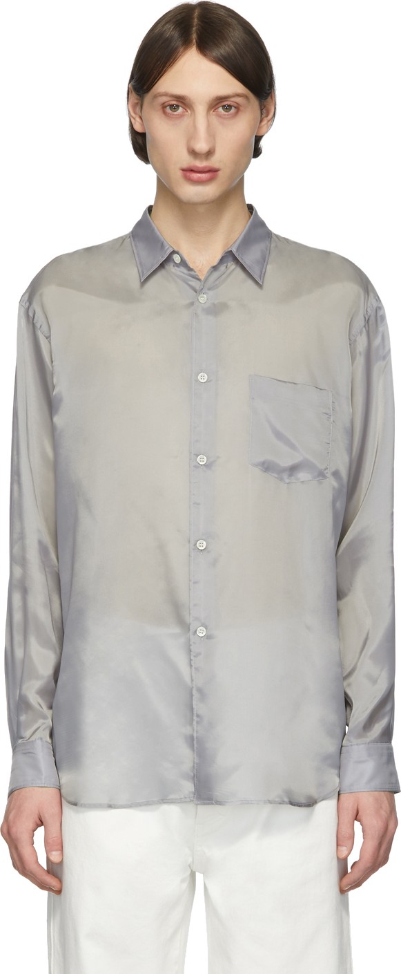 Comme Des Garcons Grey Taffeta Shirt
