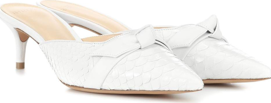 Alexandre Birman Daisy python mules