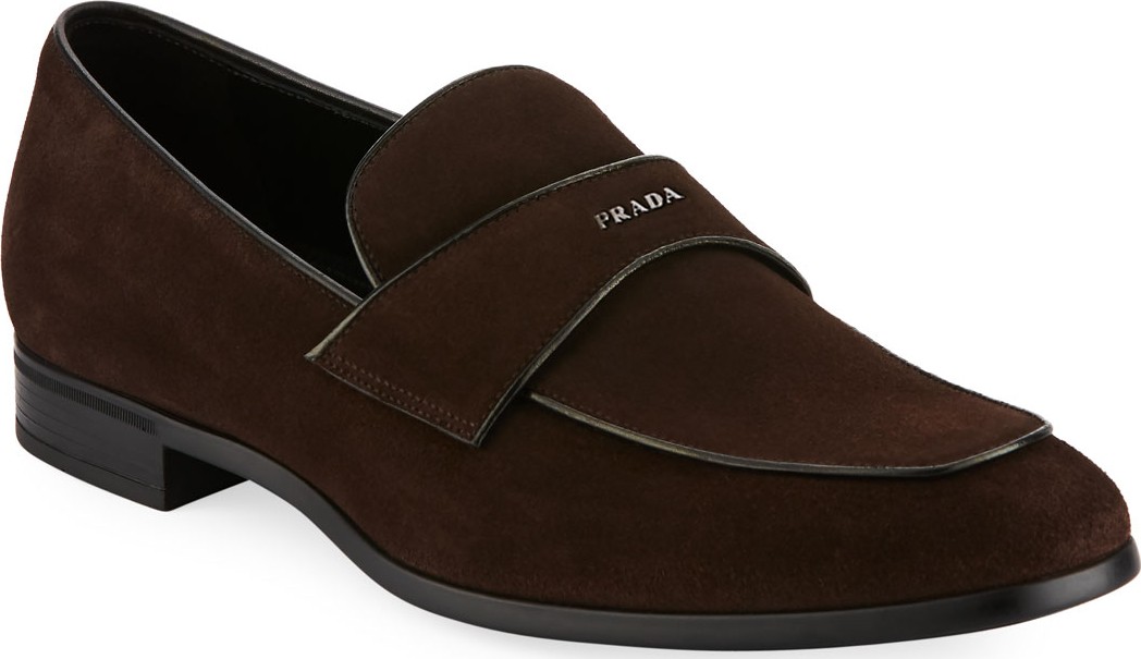 Prada Suede Vitello Loafer