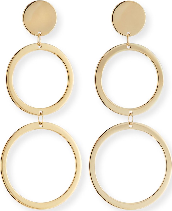 Lana Fifteen 14k Double-Drop Earrings