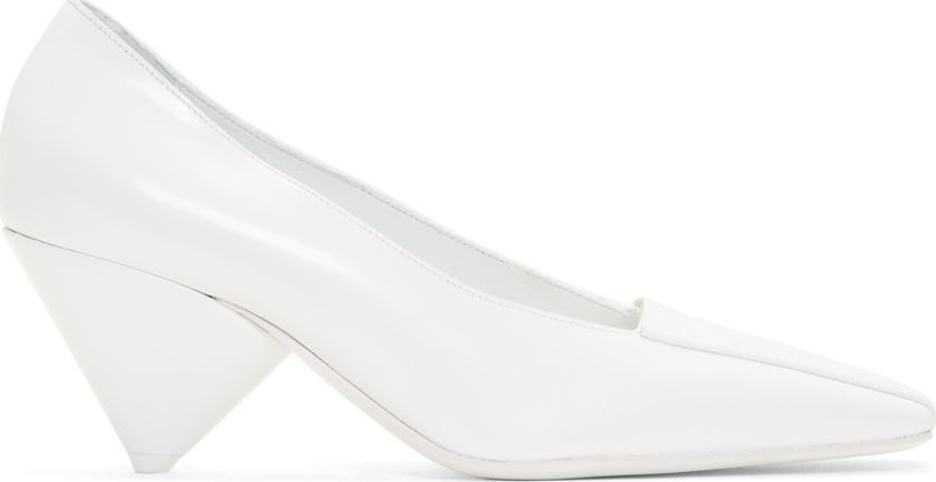 Paco Rabanne White Conical Pilage Heels