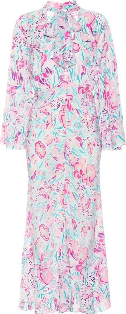 RIXO LONDON Amel floral silk jumpsuit