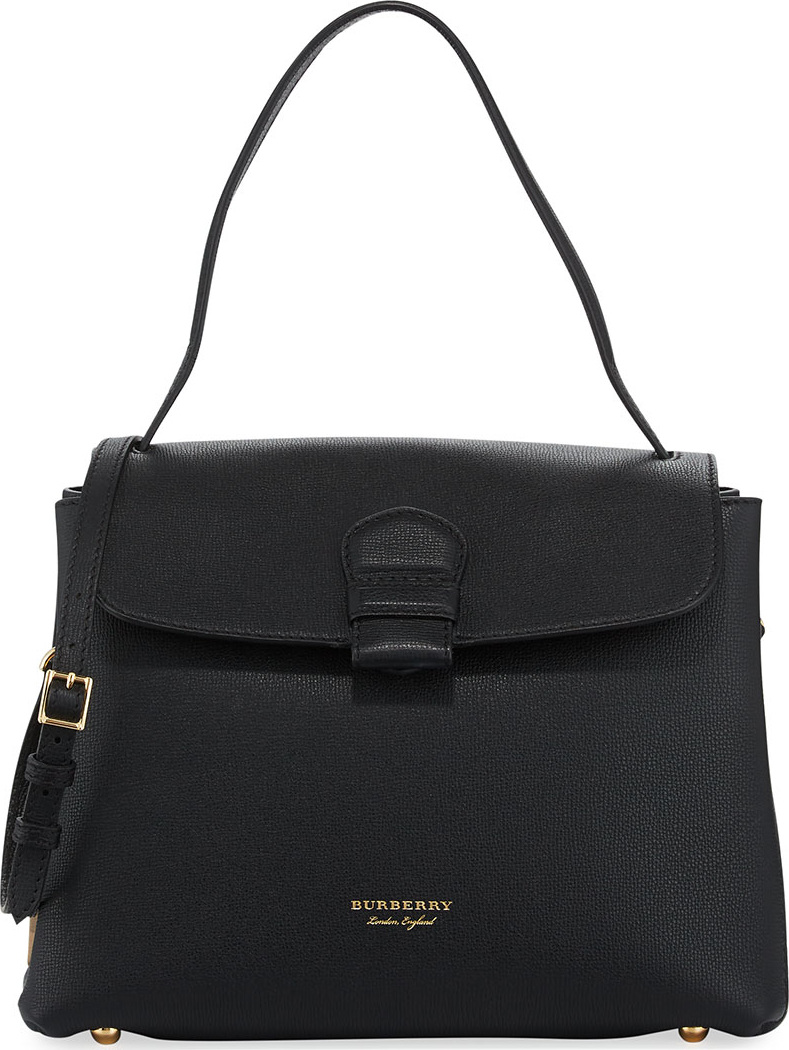 Burberry London England Camberley Medium Leather Tote Bag, Black