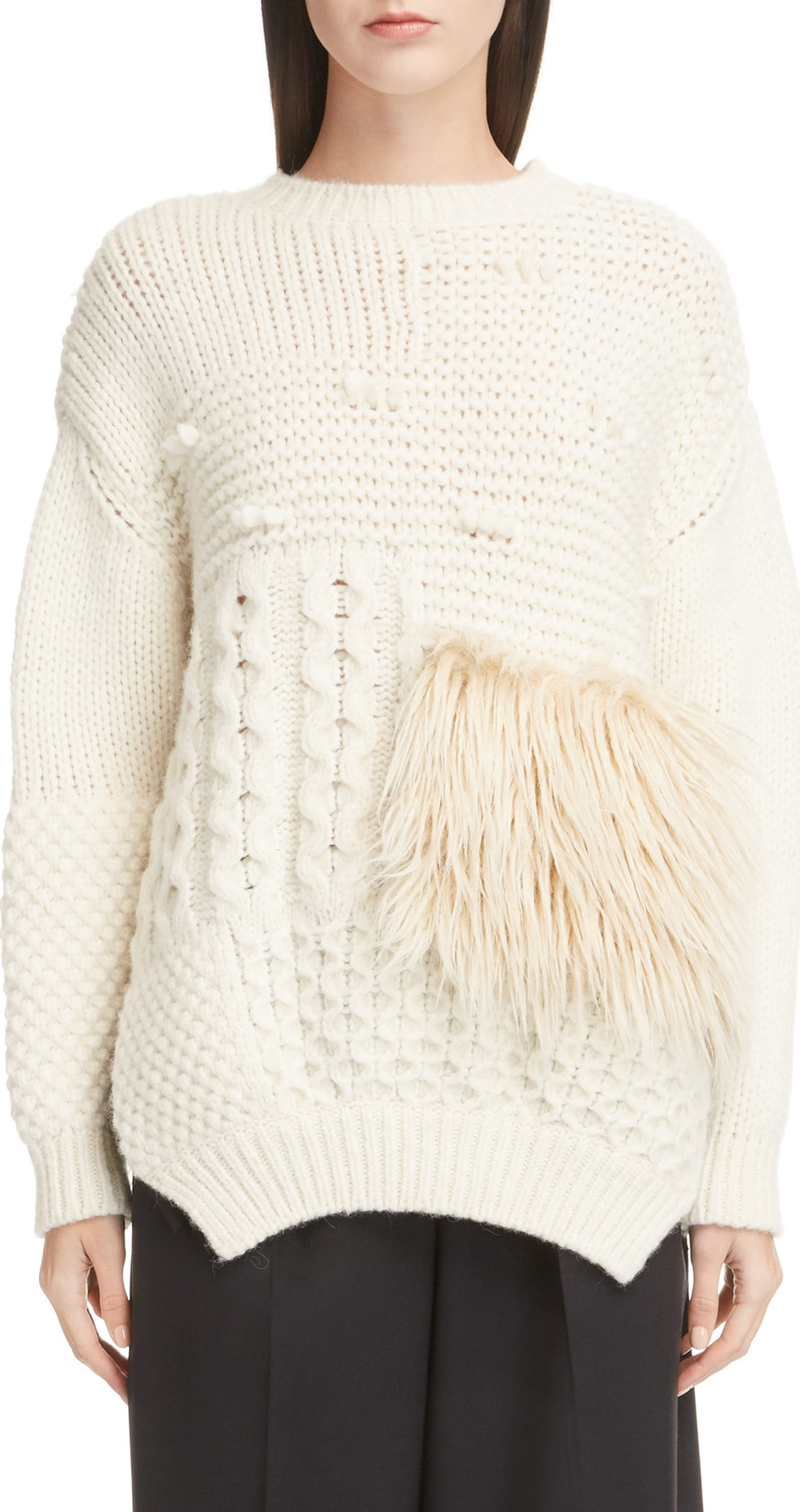 Simone Rocha Patchwork Alpaca Blend Sweater