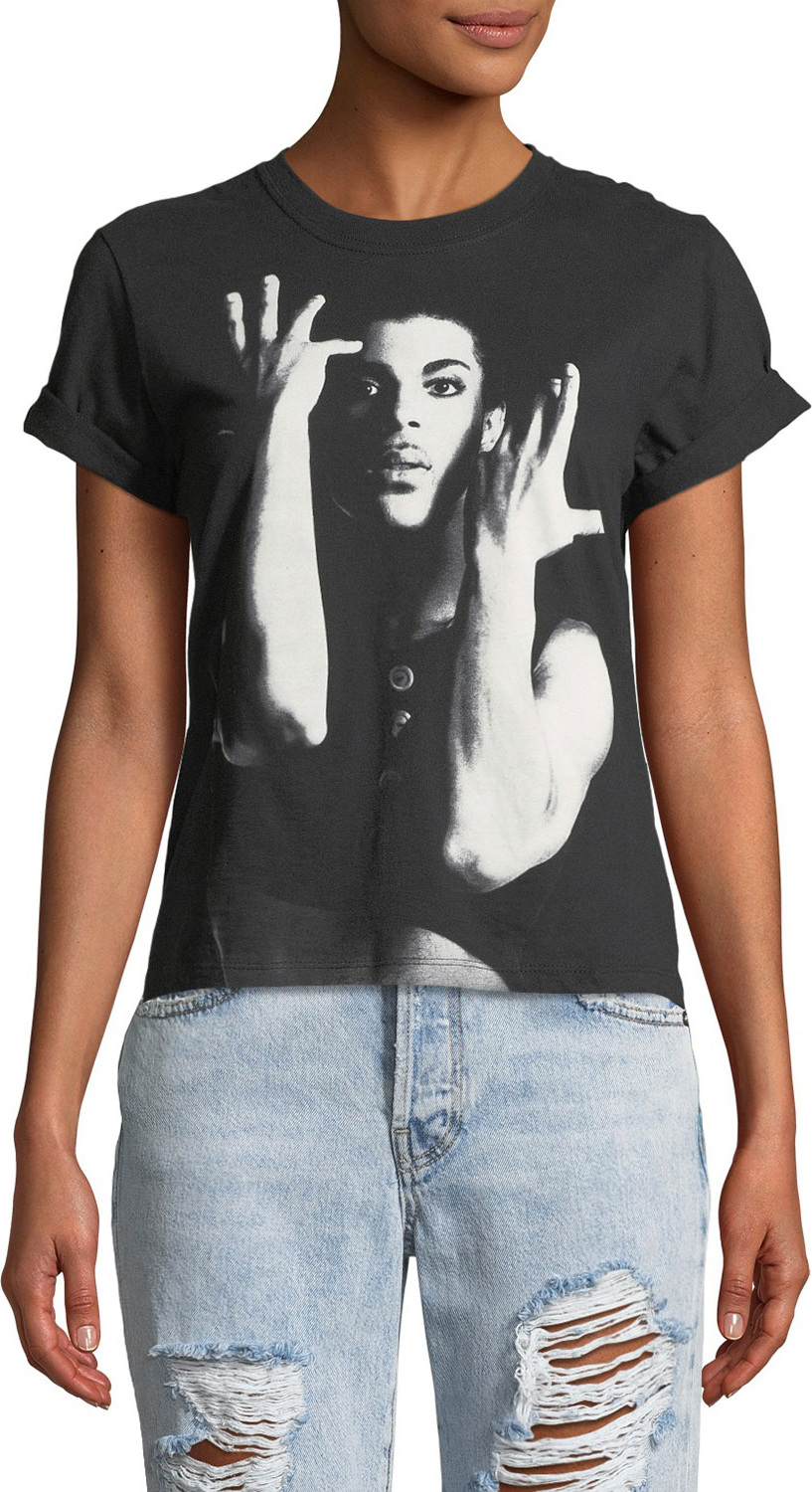 AO.LA Shira Prince Roll-Sleeve Graphic Tee