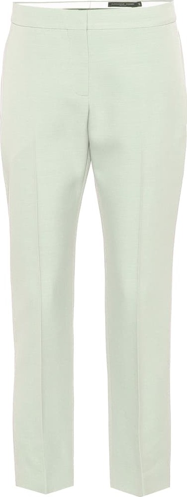 Alexander McQueen Cropped mid-rise cigarette pants