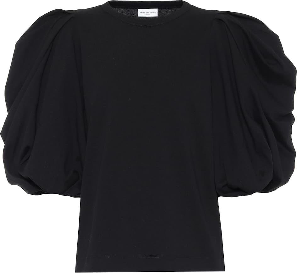 Dries Van Noten Puff-sleeve cotton blouse