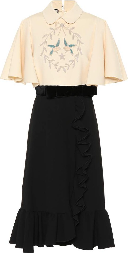 Gucci Embroidered midi dress