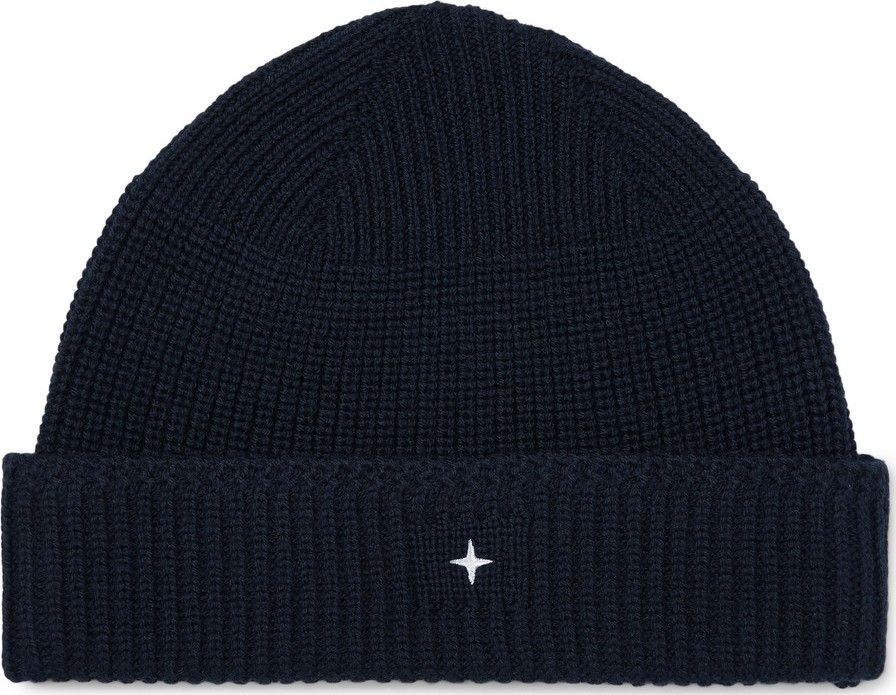 Stone Island Logo-Embroidered Ribbed Virgin Wool Beanie Stone Island Logo-Embroidered Ribbed Virgin Wool Beanie