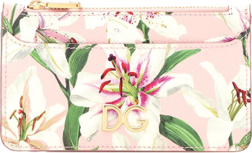Dolce & Gabbana Floral leather card holder