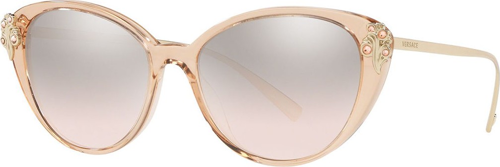 Versace Crystal Embellished Acetate & Metal Cat-Eye Sunglasses