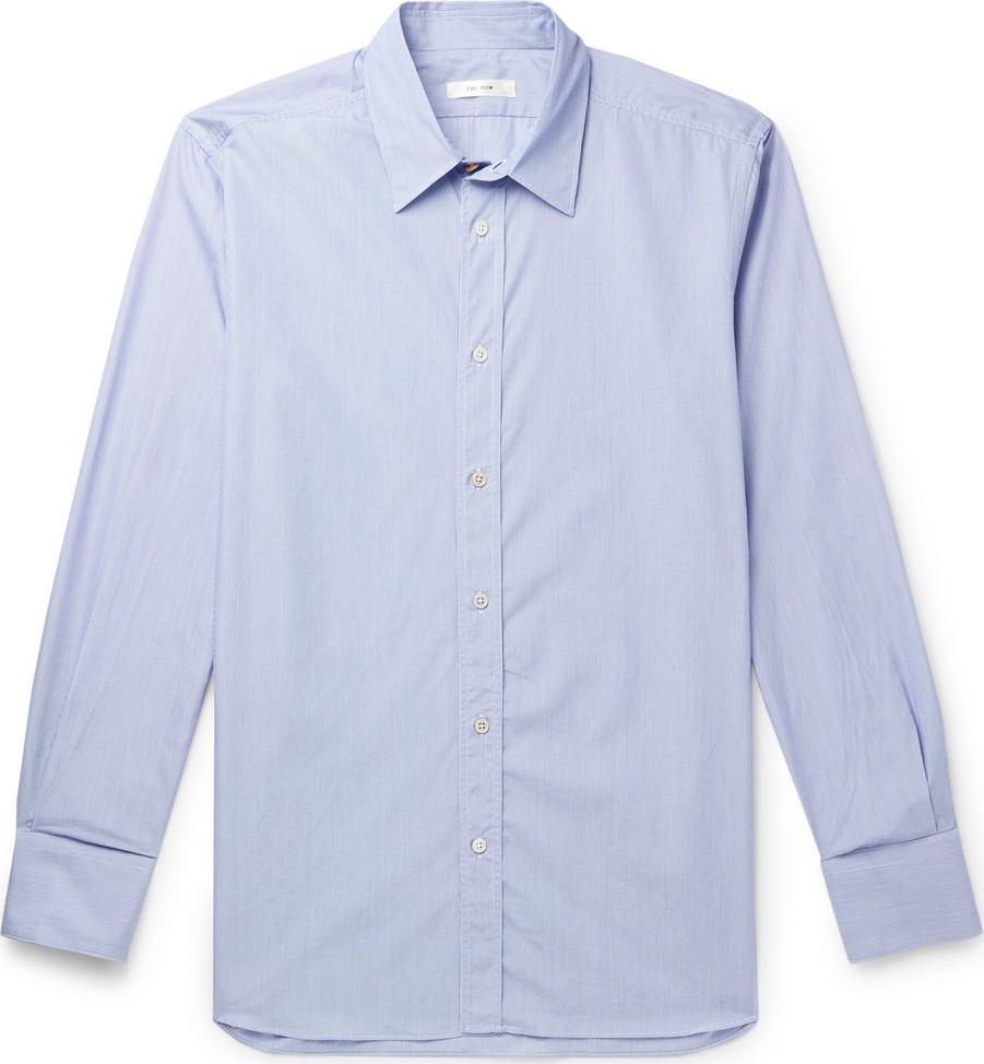 THE ROW Keith Striped Cotton Shirt