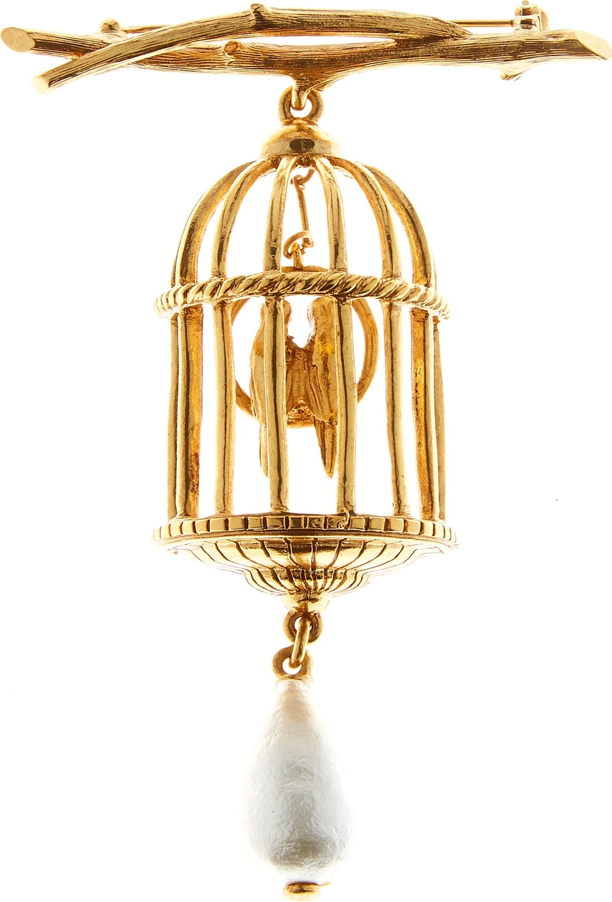 Oscar De La Renta Birdcage Brooch