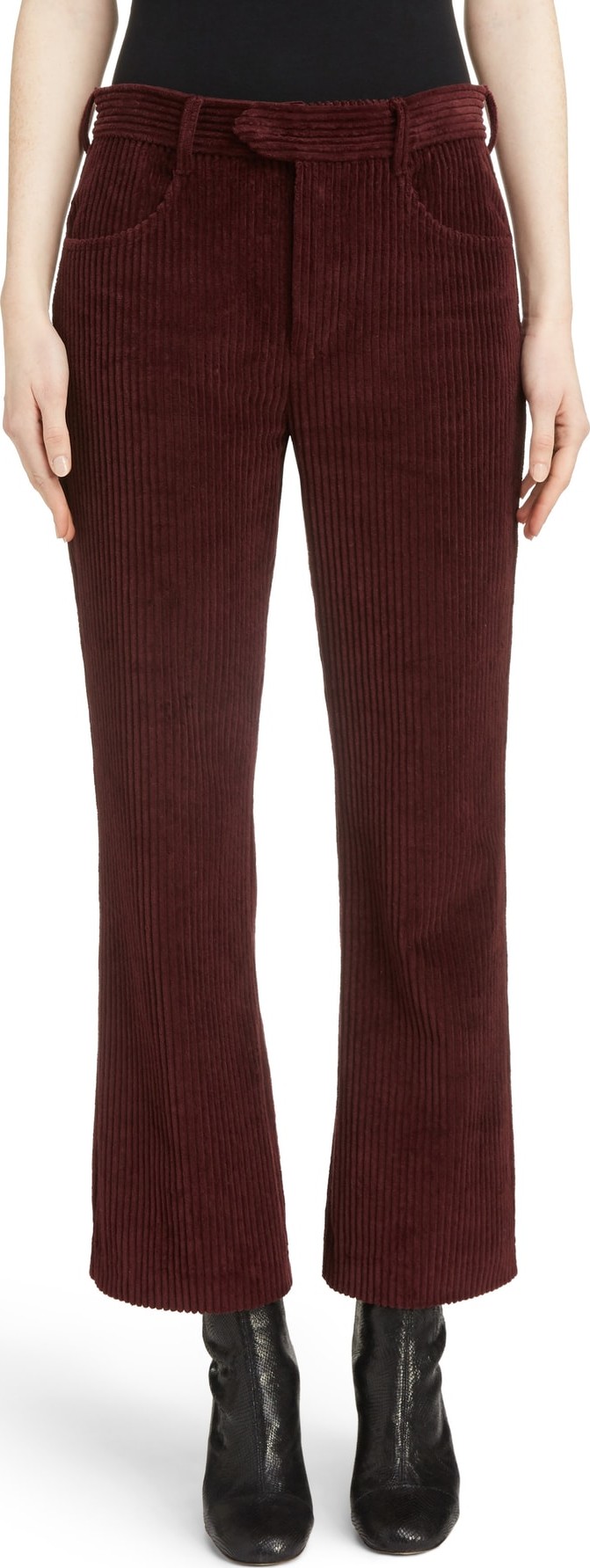 Isabel Marant Mereo Velvet Crop Flare Pants