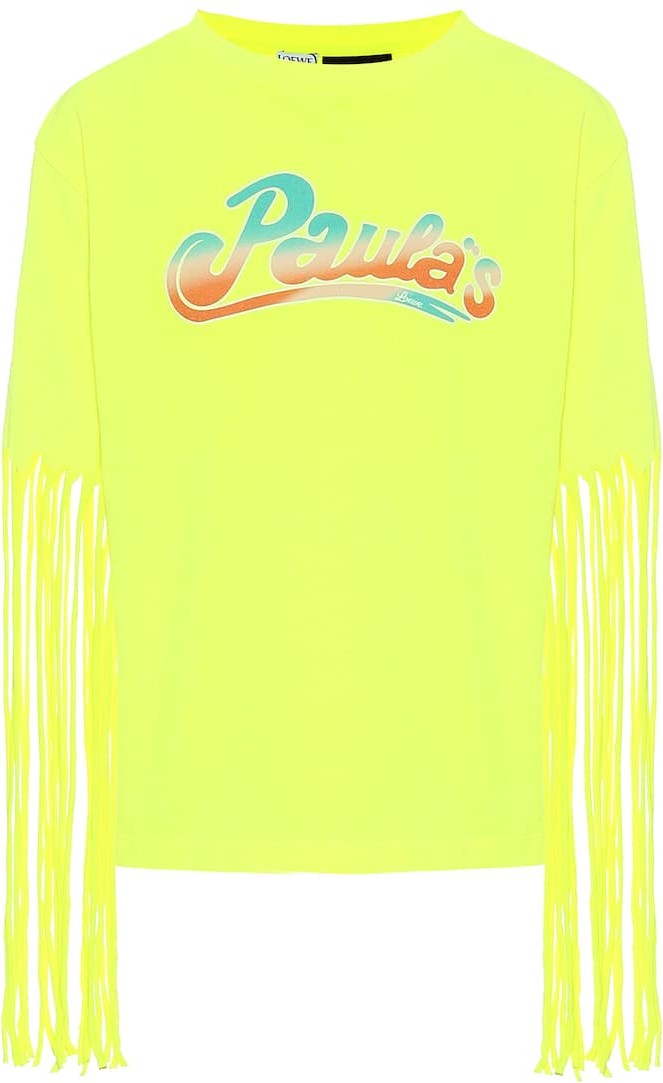 LOEWE Paula's Ibiza fringe-trimmed T-shirt