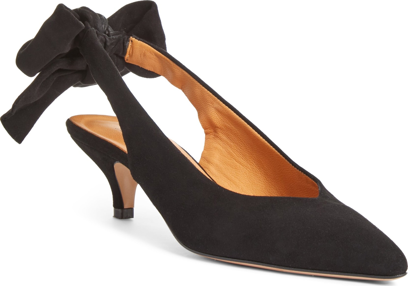 Ganni Sabine Bow Kitten Heel Pump