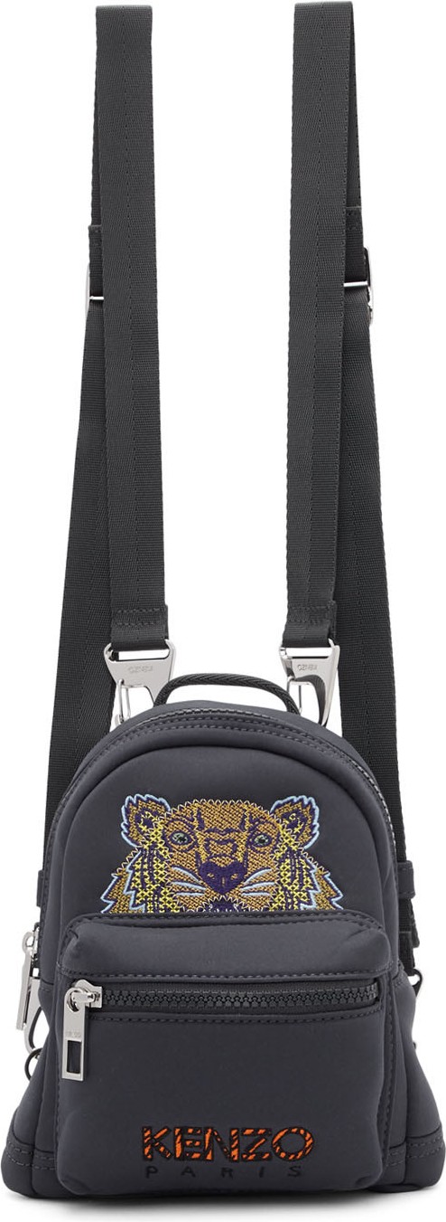 KENZO Grey Mini Tiger Backpack