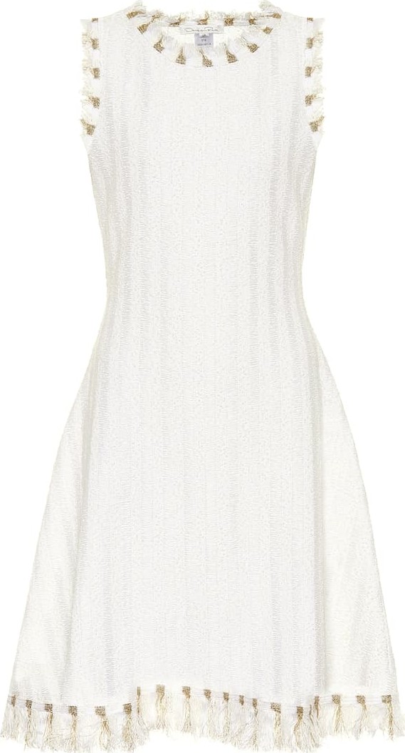 Oscar De La Renta Cotton and wool-blend tweed dress