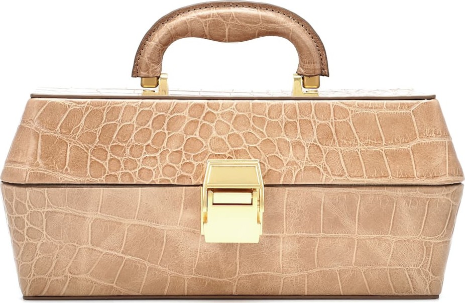 Staud Lincoln embossed leather tote